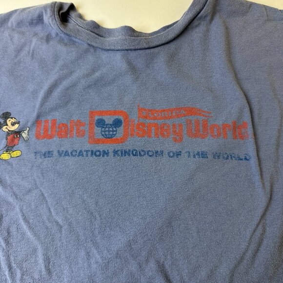 Walt Disney World Shirt Mens 2XL Blue Mickey Mouse Vacation Kingdom Graphic Tee - Picture 3 of 9